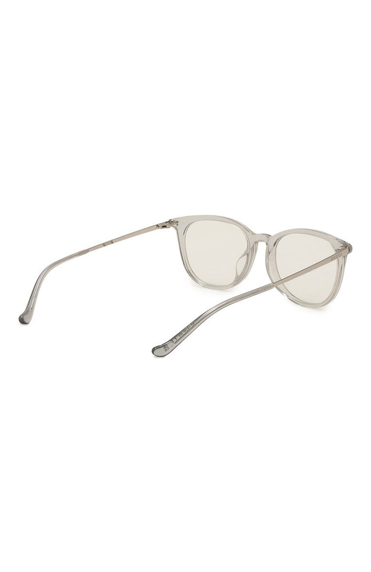 Женские оправа GUCCI серого цвета, арт. GG14680A 002 | Фото 4 (Региональные ограничения белый список (Axapta Mercury): Не проставлено; Нос: Не проставлено; Материал: Пластик; Тип очков: Оправа; Оптика Гендер: оптика-женское; Очки форма: Круглые)