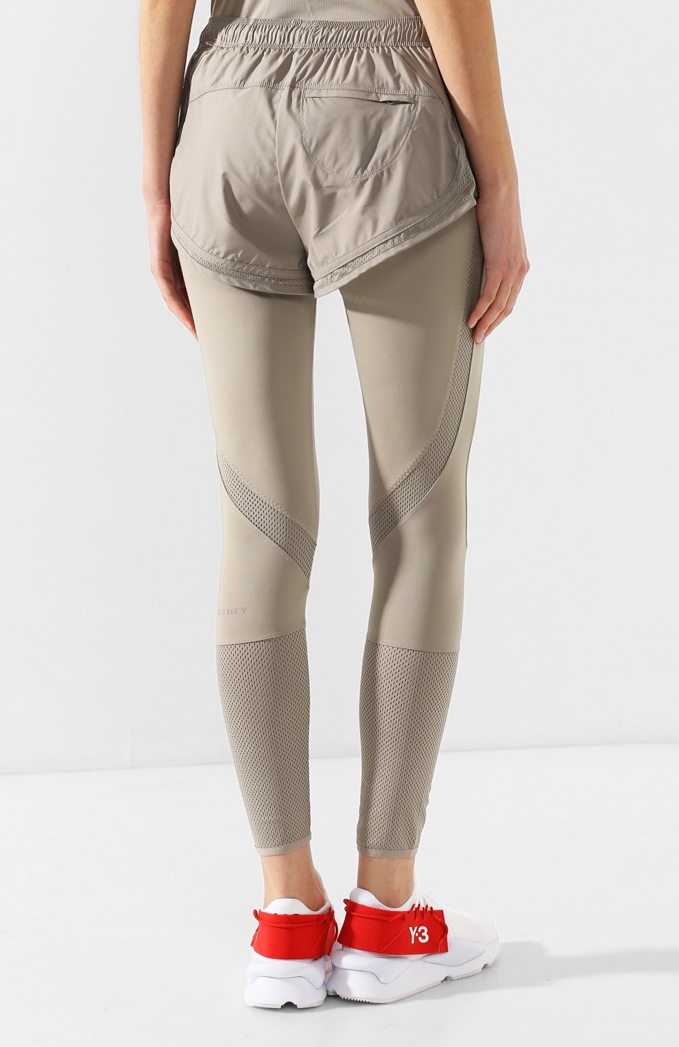 Легинсы с шортами ADIDAS BY STELLA MCCARTNEY хаки цвета по цене 6995 руб., арт. FK9728, фото 4 Легинсы с шортами ADIDAS BY STELLA MCCARTNEY, арт. FK9728, фото 4