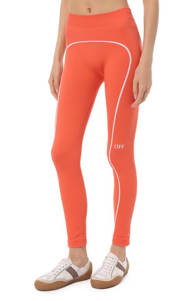 Легинсы OFF-WHITE кораллового цвета по цене 20800 руб., арт. OWVG039S23KNI0012601, фото 3 Легинсы OFF-WHITE, арт. OWVG039S23KNI0012601, фото 3