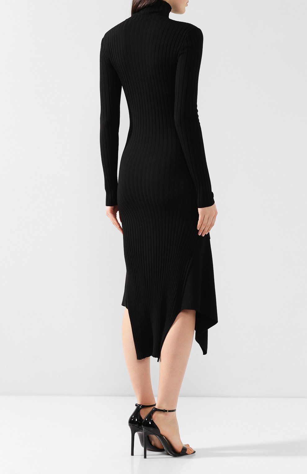 Платье из смеси шерсти и шелка STELLA MCCARTNEY черного цвета по цене 95800 руб., арт. 521167/S1882, фото 4 Платье из смеси шерсти и шелка STELLA MCCARTNEY, арт. 521167/S1882, фото 4