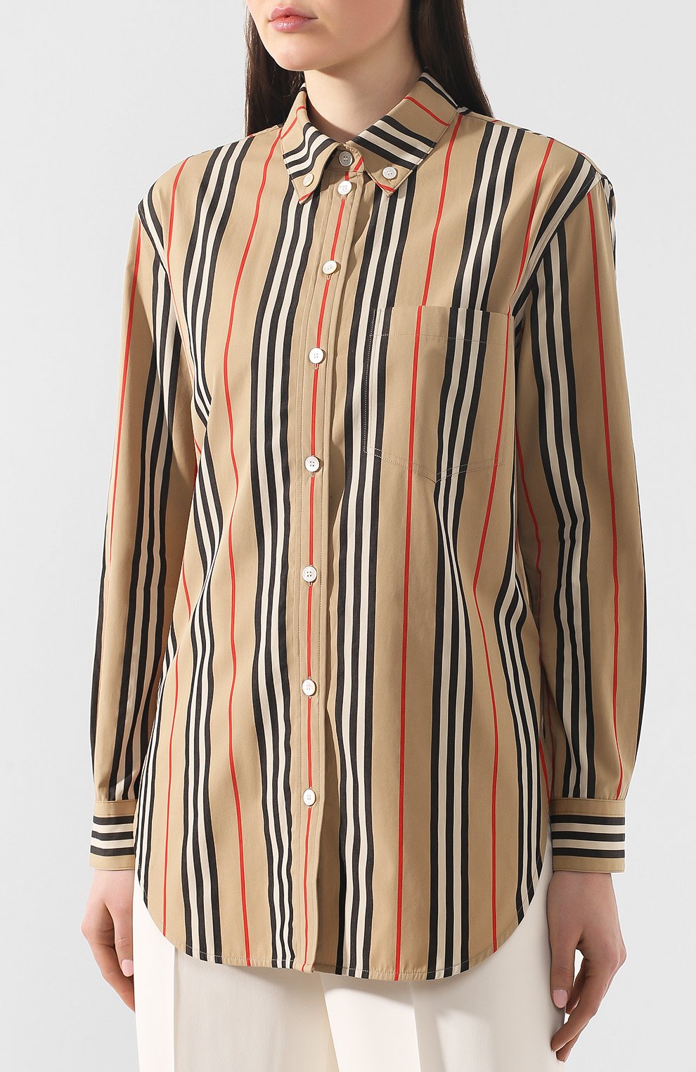 Хлопковая рубашка BURBERRY, арт. 8011359, фото 3