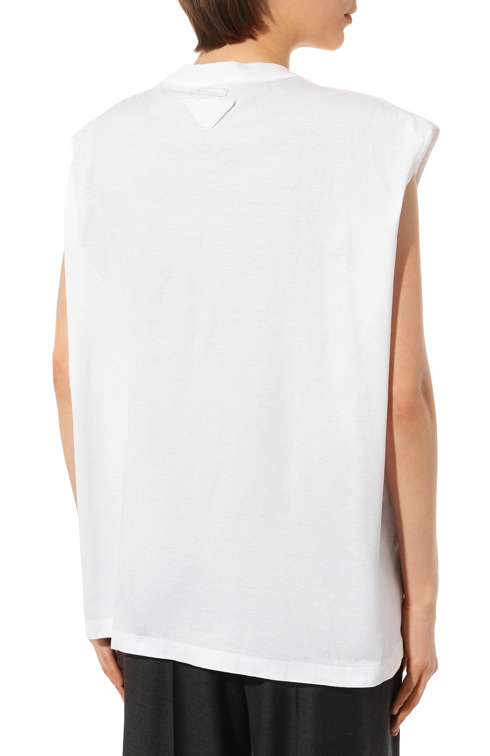 Хлопковая футболка PRADA, арт. 3556AR-1YSP-F0964-211, фото 4