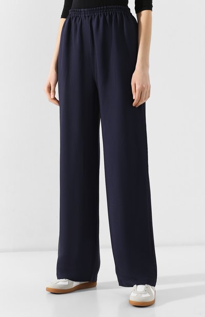 Брюки из вискозы ACNE STUDIOS темно-синего цвета по цене 32050 руб., арт. AK0063, фото 3 Брюки из вискозы ACNE STUDIOS, арт. AK0063, фото 3