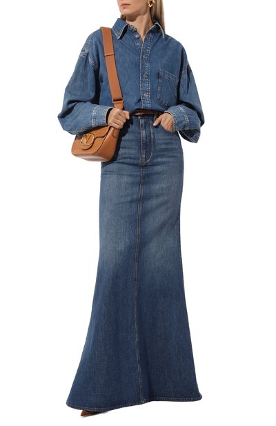 Джинсовая юбка VALENTINO, арт. 3B3DD15K805 528, фото 2