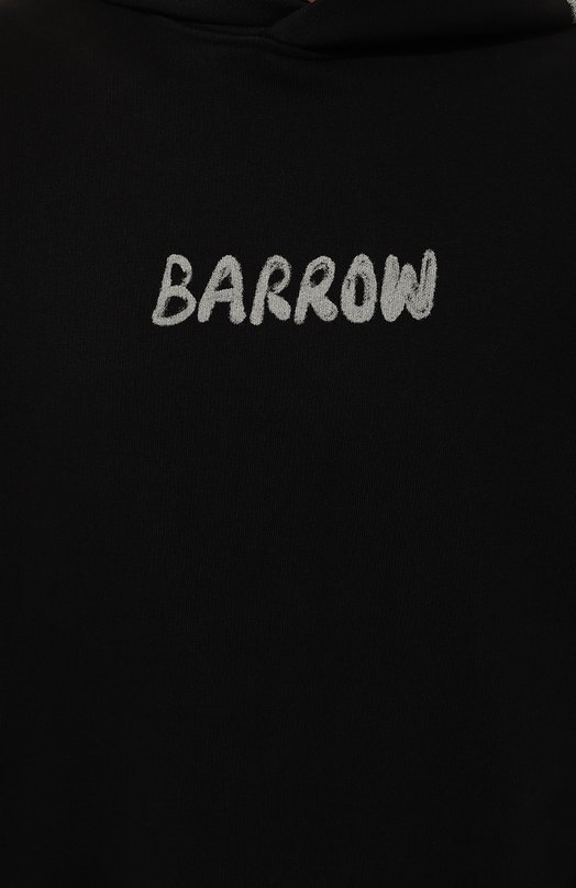 Хлопковое худи Barrow F4BWMAHS042 Чёрный  F4BWMAHS042 Фото 5