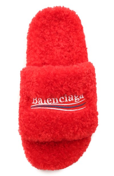Текстильные шлепанцы furry BALENCIAGA красного цвета по цене 74550 руб., арт. 654261/W2D01, фото 5 Текстильные шлепанцы furry BALENCIAGA, арт. 654261/W2D01, фото 5