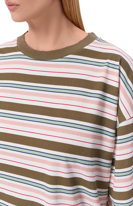 Хлопковая футболка Halfboy HS261WT028 JS014/STRIPES TEE Разноцветный  HS261WT028 JS014/STRIPES TEE Фото 5