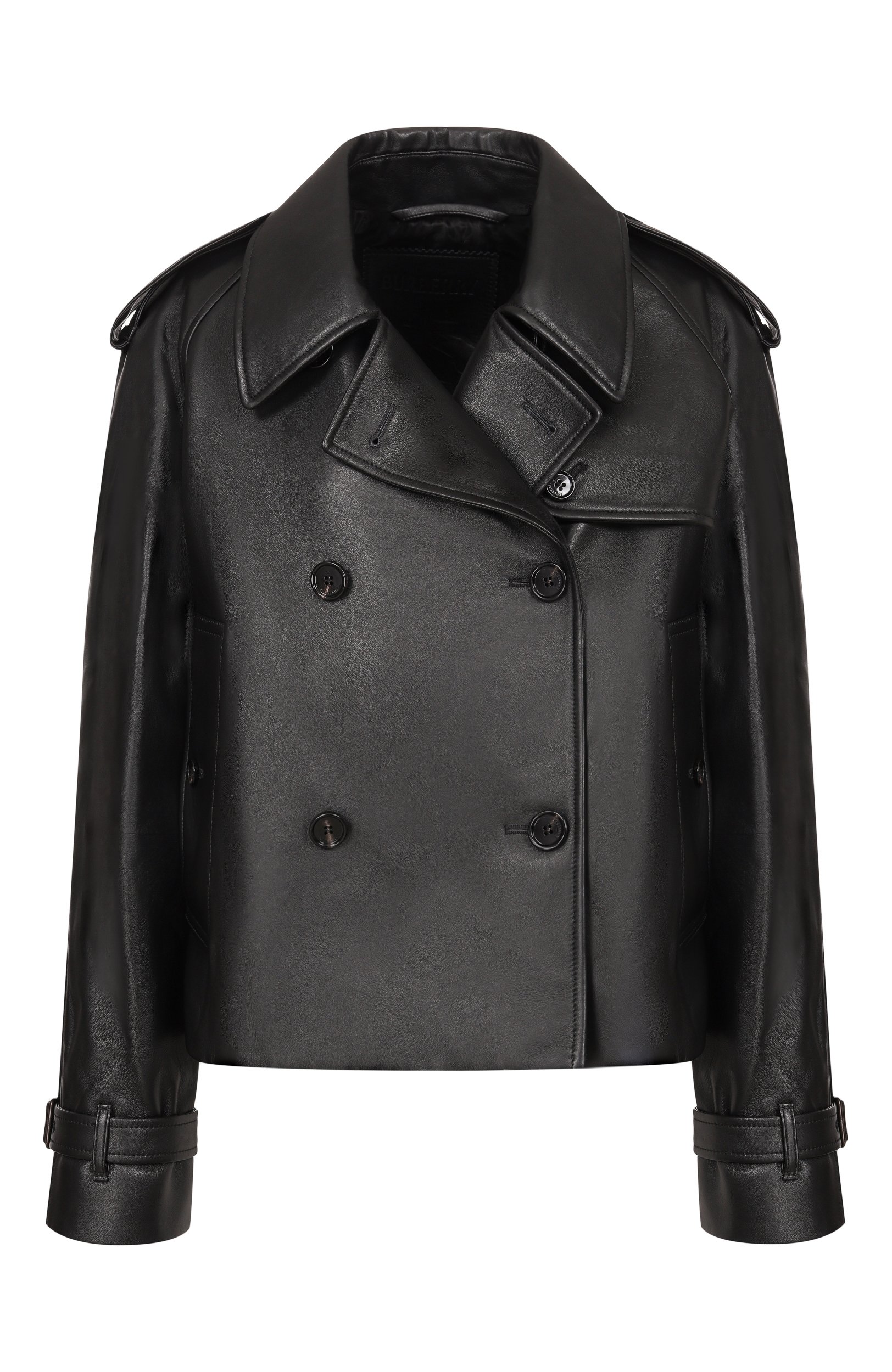 Кожаная куртка BURBERRY черного цвета по цене 577500 руб., арт. 8127296, фото 1 Кожаная куртка BURBERRY, арт. 8127296, фото 1