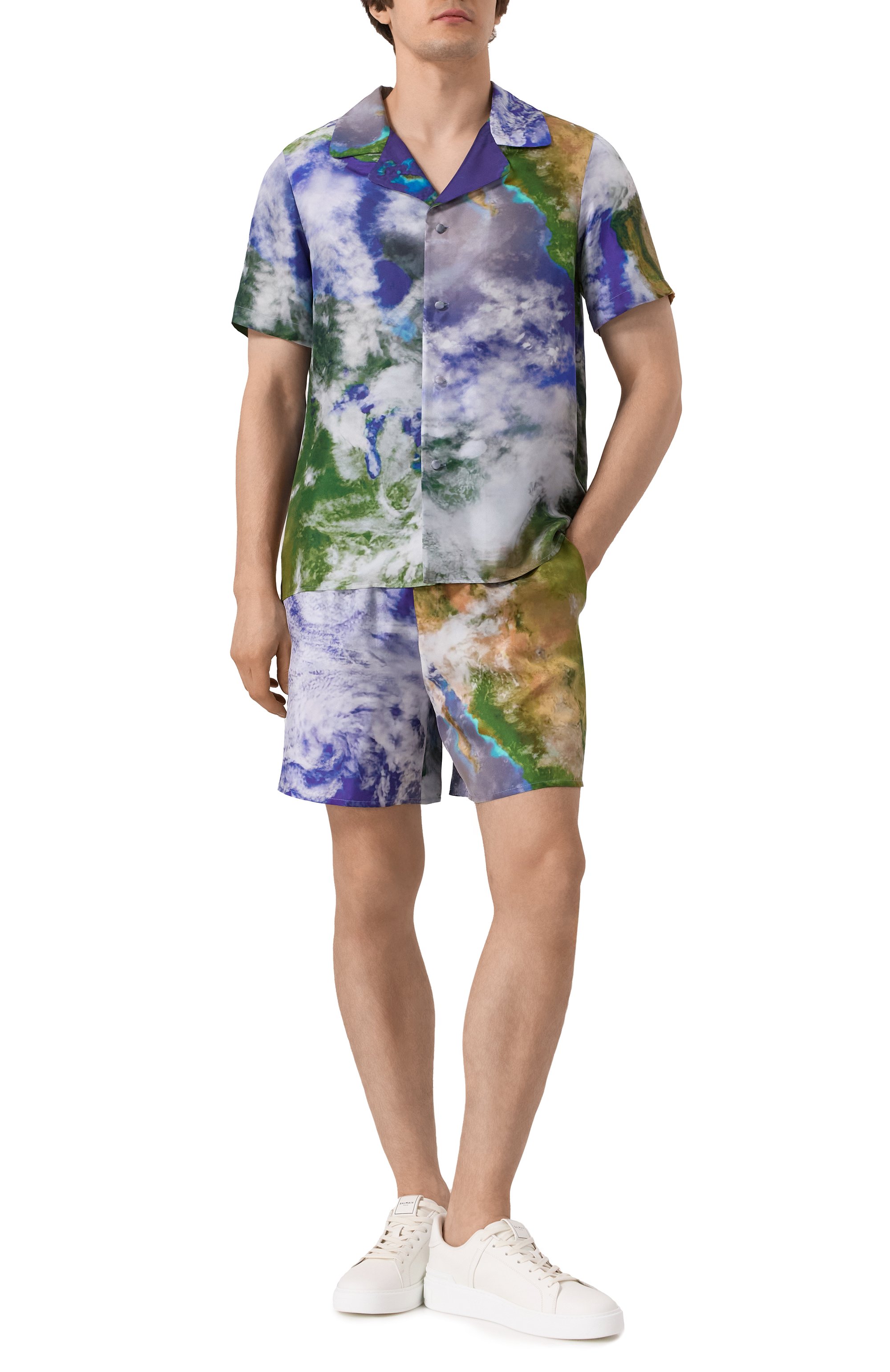 Шелковая рубашка BALMAIN, арт. EH0HN067SE89, фото 2