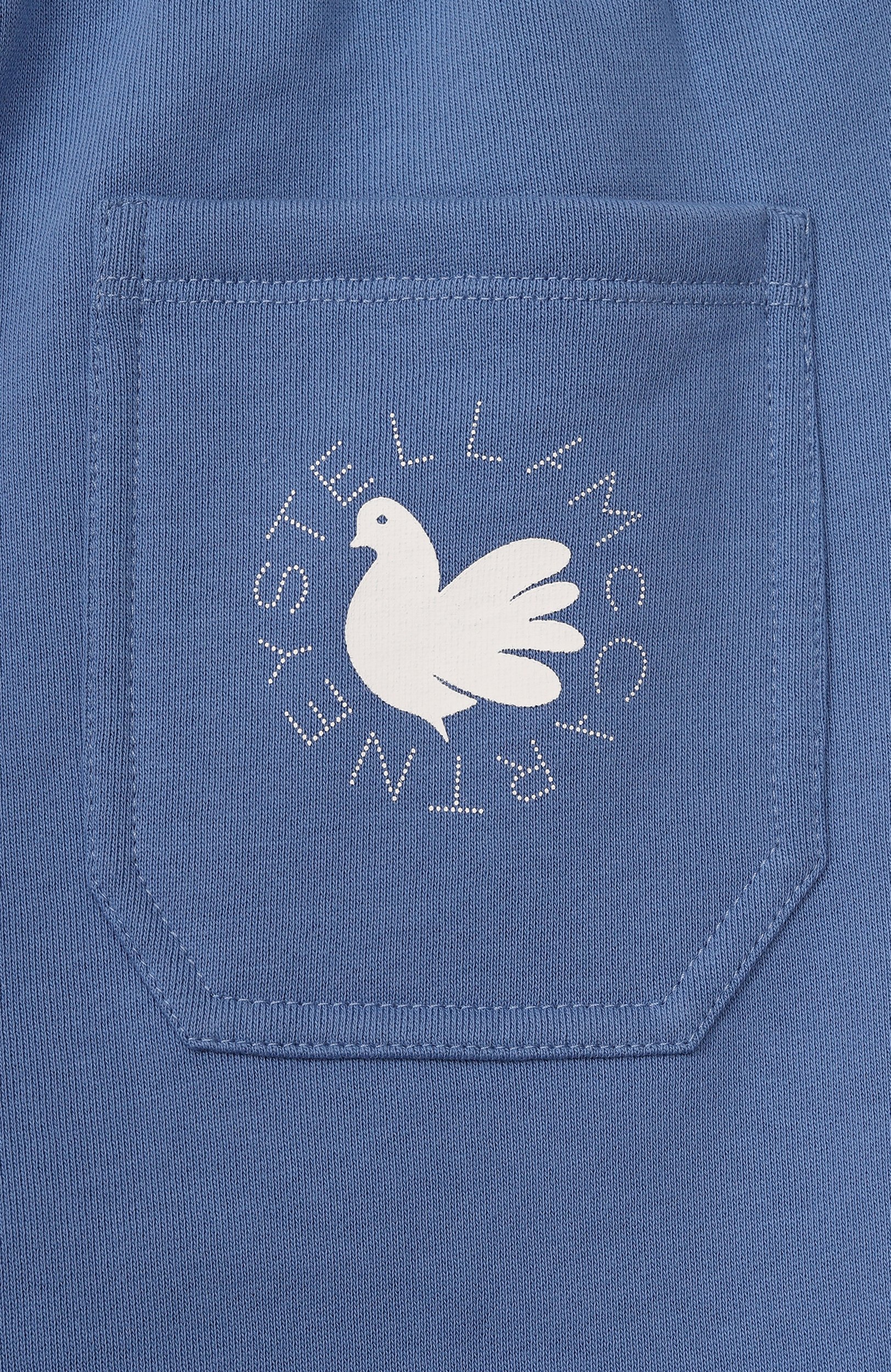 Хлопковые джоггеры STELLA MCCARTNEY голубого цвета по цене 9680 руб., арт. TZ6A20, фото 3 Хлопковые джоггеры STELLA MCCARTNEY, арт. TZ6A20, фото 3