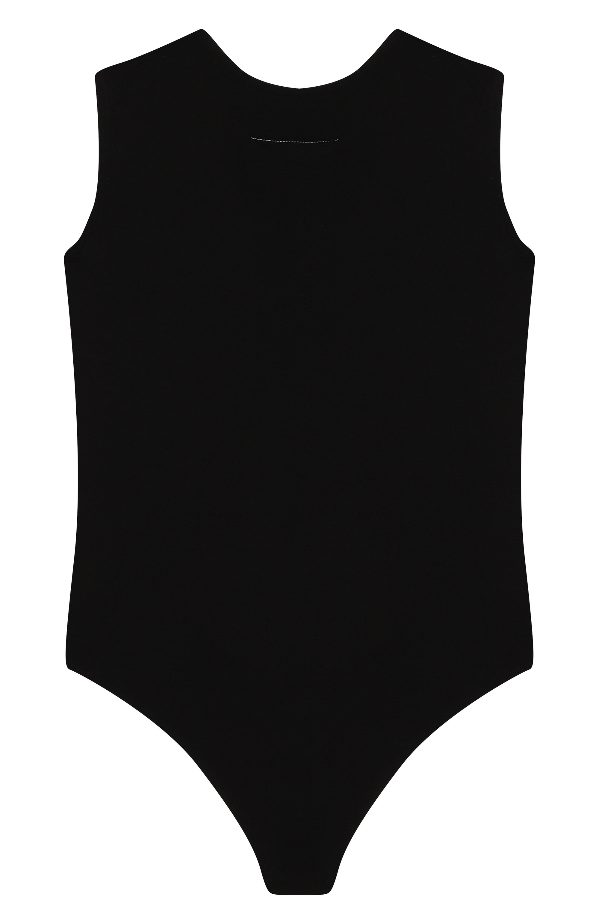 Боди из вискозы MM6 черного цвета по цене 13300 руб., арт. M60809/MM05M, фото 2 Боди из вискозы MM6, арт. M60809/MM05M, фото 2