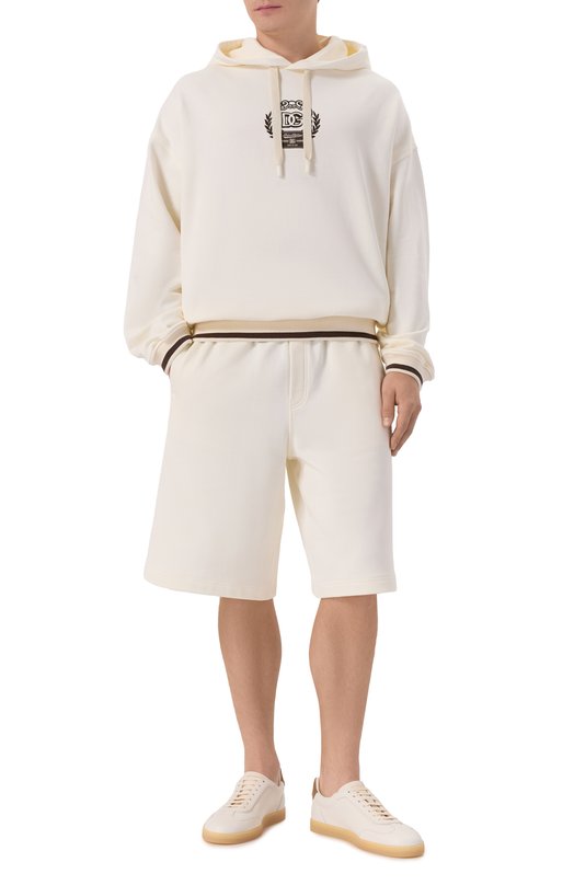 Кожаные кеды Brunello Cucinelli MZUKSGJ336 Кремовый  MZUKSGJ336 Фото 2
