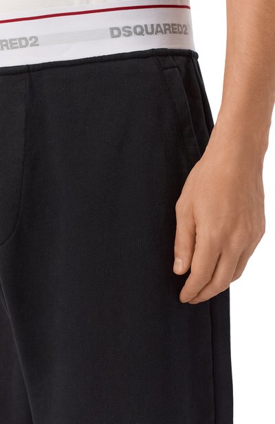 Хлопковые брюки DSQUARED2 черного цвета по цене 49950 руб., арт. S74KB1152/D25028, фото 5 Хлопковые брюки DSQUARED2, арт. S74KB1152/D25028, фото 5