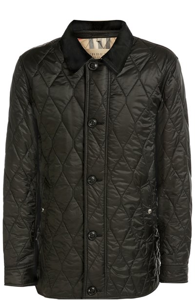 Стеганая куртка с отделкой из натуральной кожи BURBERRY, арт. 3996365, фото 1