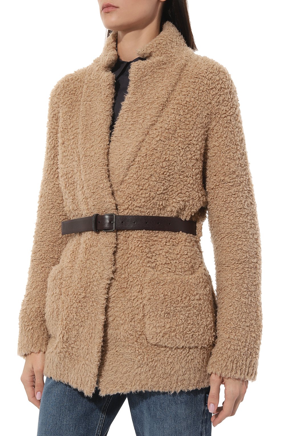 Кашемировый кардиган BRUNELLO CUCINELLI бежевого цвета по цене 614500 руб., арт. M1F351506, фото 3 Кашемировый кардиган BRUNELLO CUCINELLI, арт. M1F351506, фото 3
