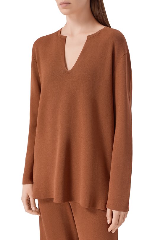 Пуловер из вискозы Gran Sasso 57214/27814 Коричневый  57214/27814 Фото 3