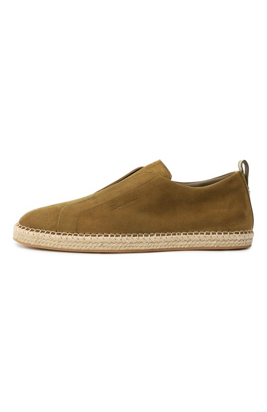 Замшевые эспадрильи Cleanic Santoni MBCG22091PBTTAYX Хаки  MBCG22091PBTTAYX Фото 4