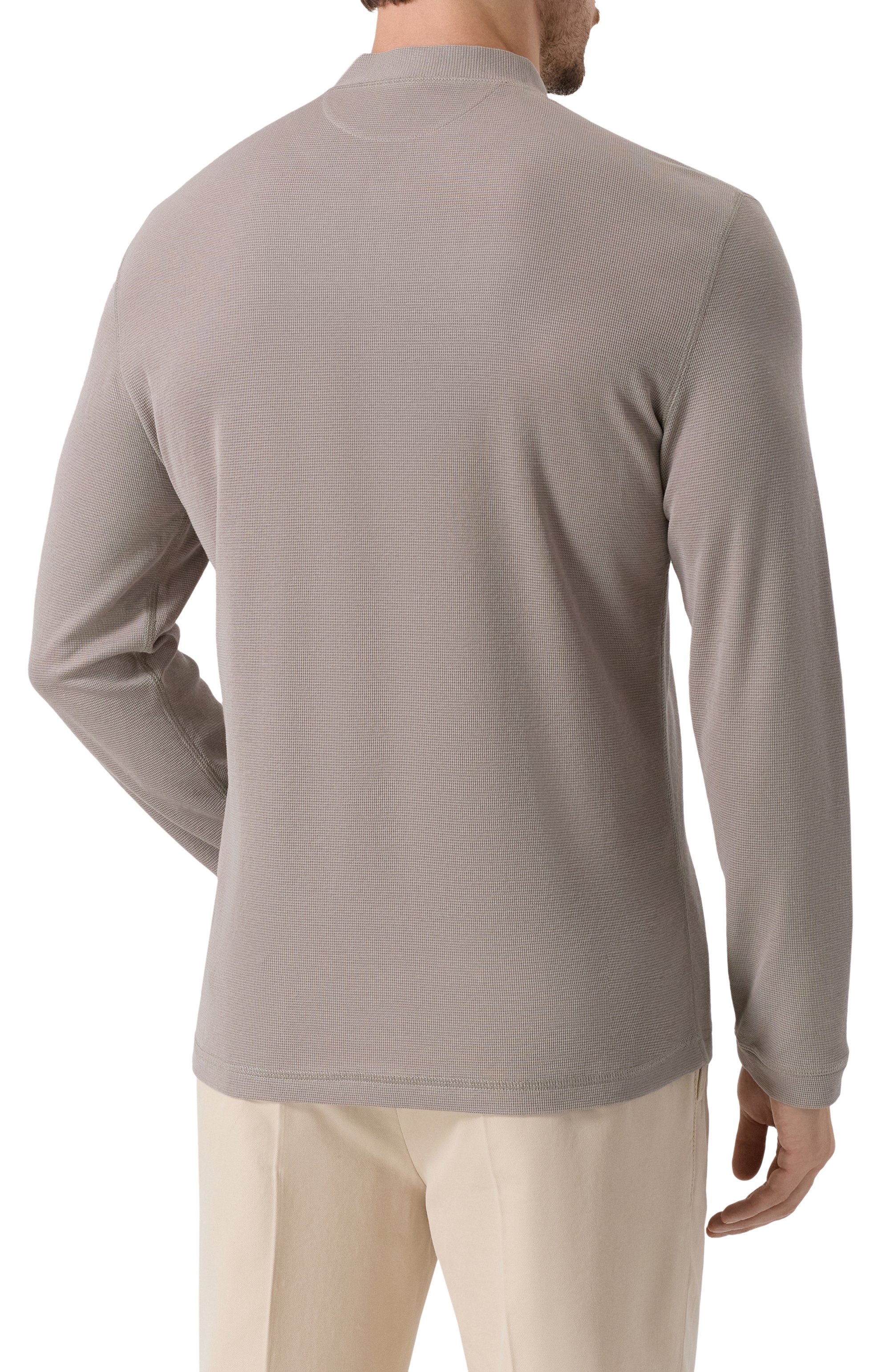 Лонгслив-хенли из хлопка и шелка BRUNELLO CUCINELLI, арт. MW8661365, фото 4