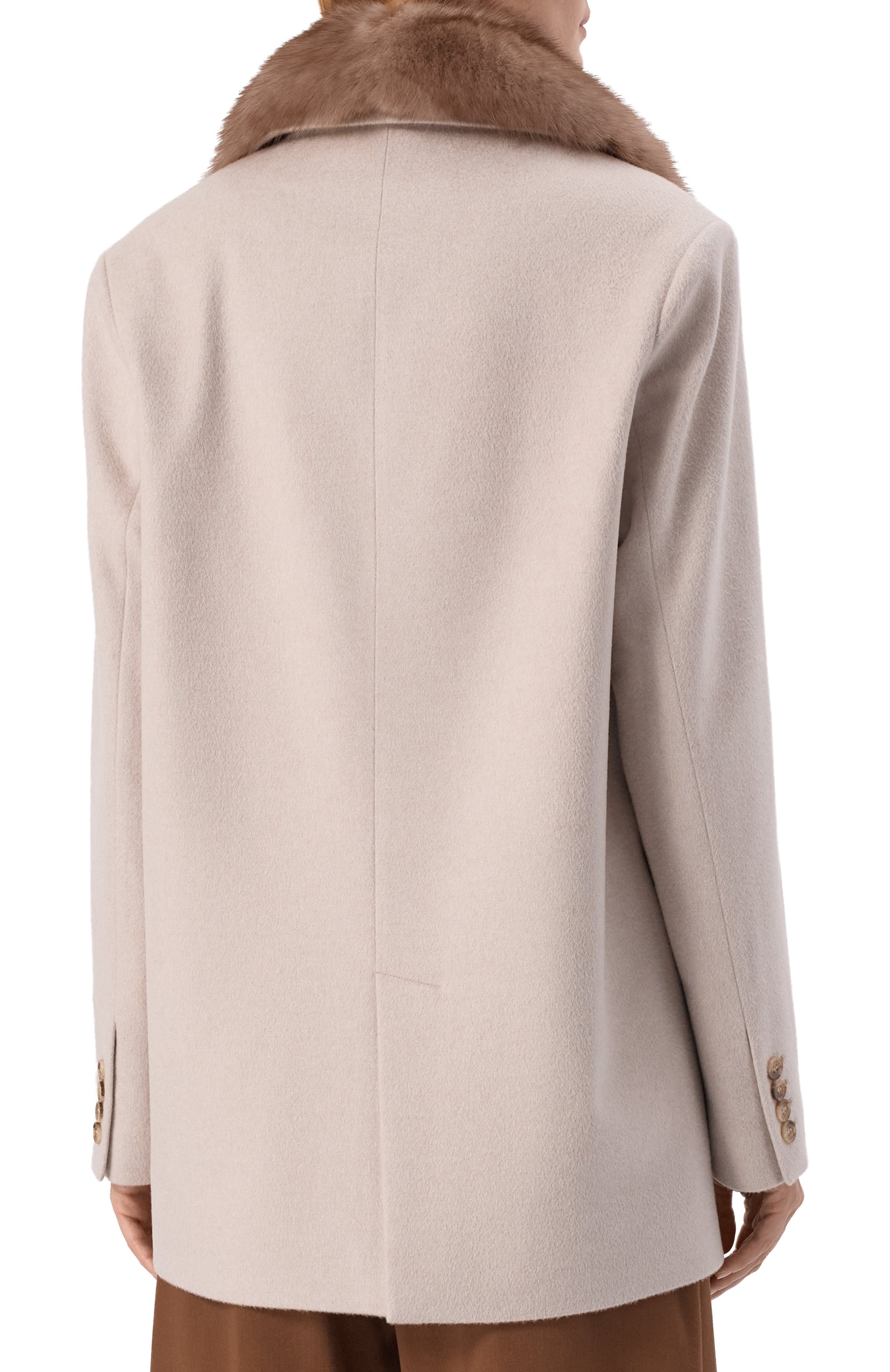 Кашемировое полупальто с отделкой из соболя MVST, арт. M25.1MW.C004/LC1588, фото 4