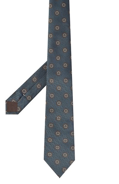 Шелковый галстук CANALI бирюзового цвета по цене 16800 руб., арт. 18/HJ03990, фото 3 Шелковый галстук CANALI, арт. 18/HJ03990, фото 3