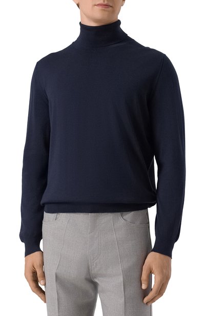 Водолазка из кашемира и шелка KITON темно-синего цвета по цене 216000 руб., арт. UMKXX04K4, фото 3 Водолазка из кашемира и шелка KITON, арт. UMKXX04K4, фото 3