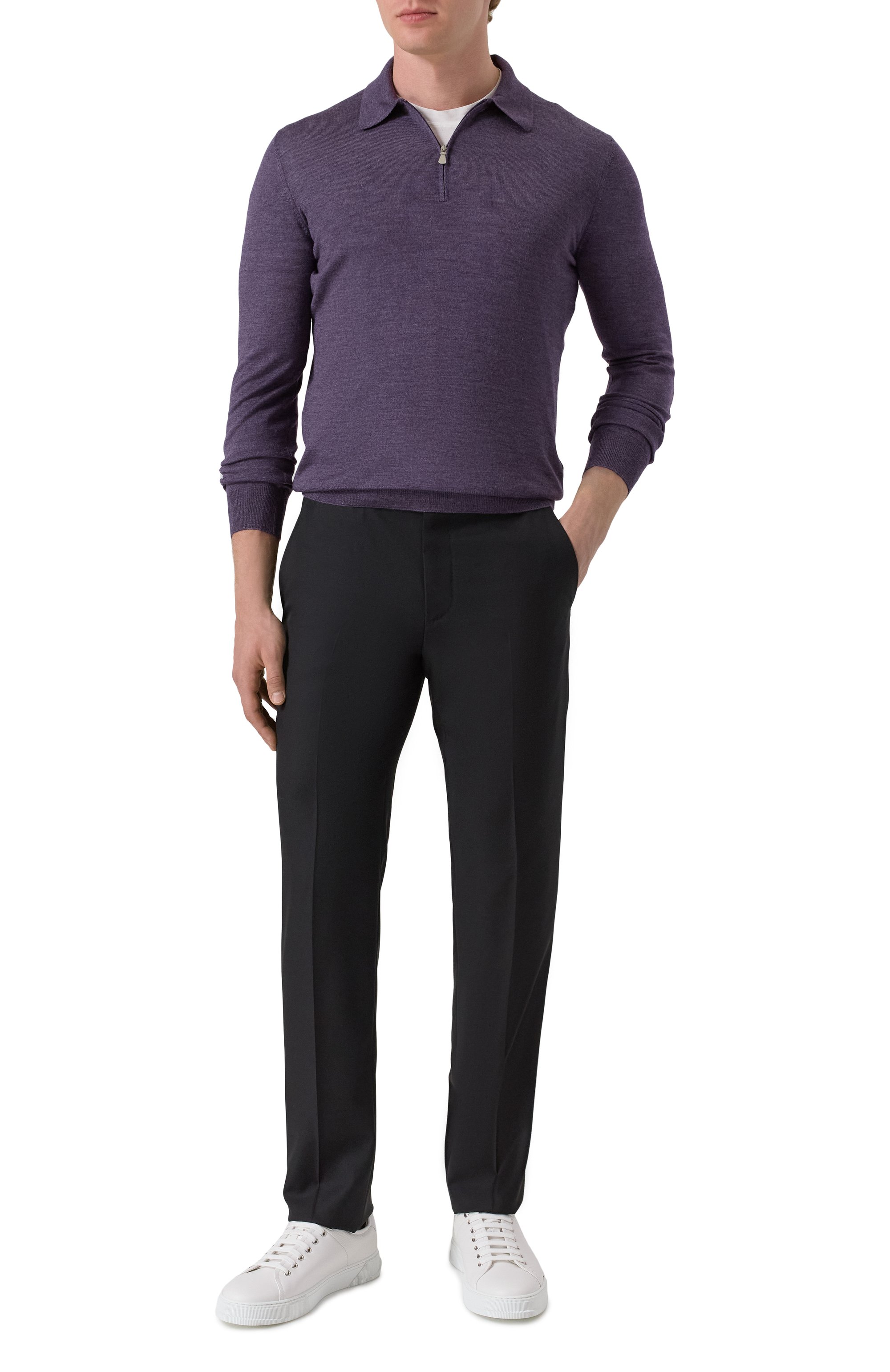 Поло из шерсти и шелка GRAN SASSO, арт. 57137/13190, фото 2