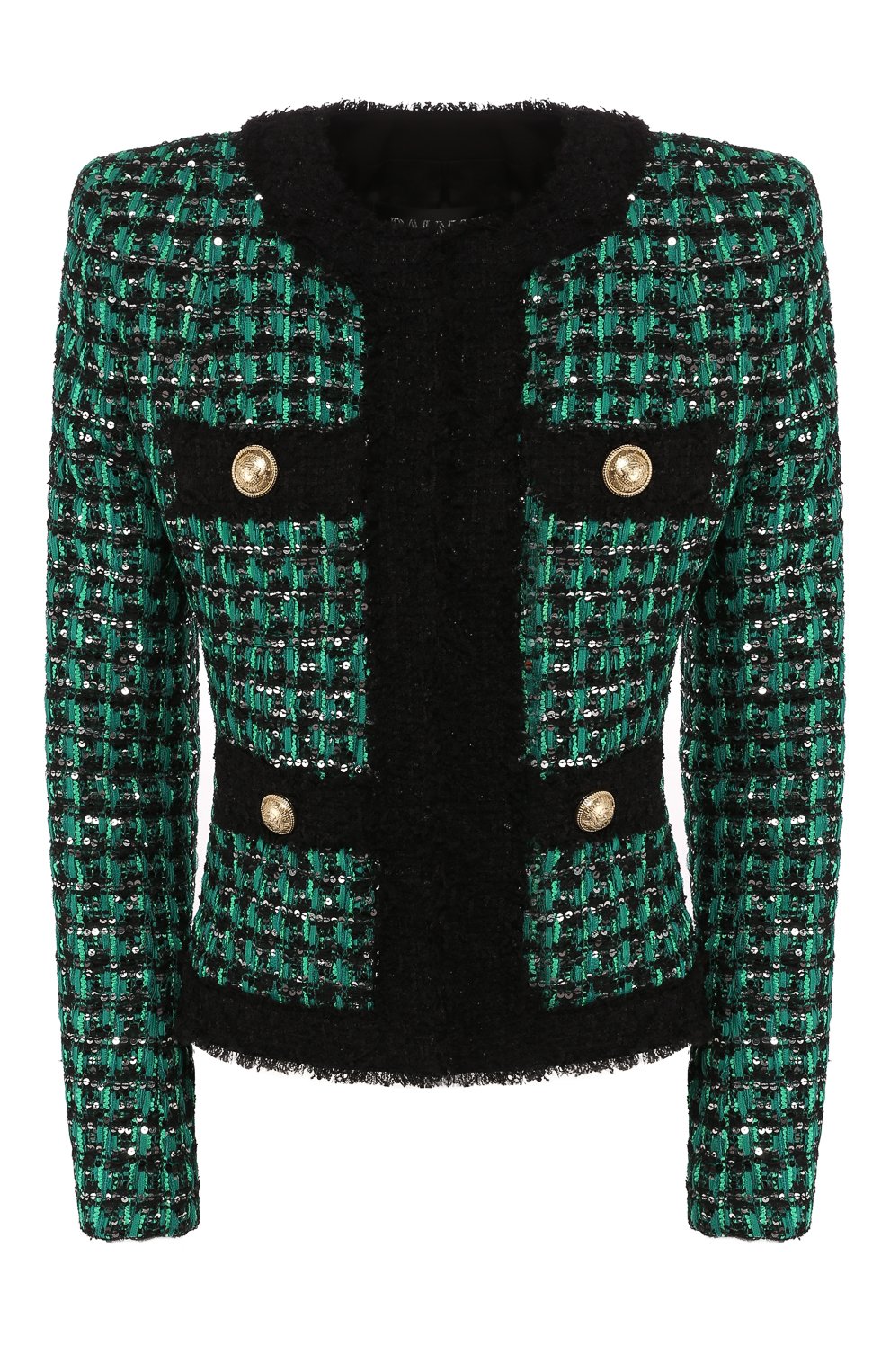 Жакет BALMAIN зеленого цвета по цене 418000 руб., арт. SF17250/X236, фото 1 Жакет BALMAIN, арт. SF17250/X236, фото 1