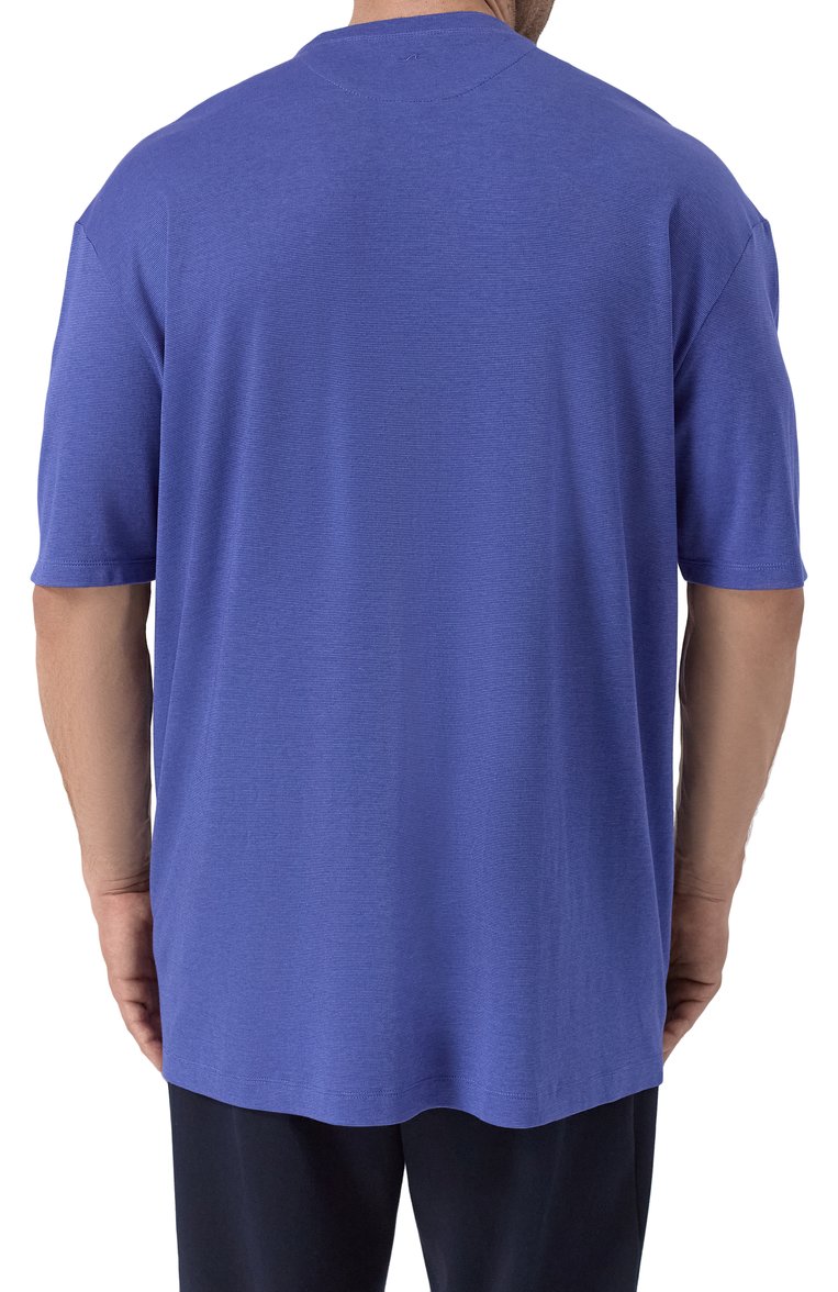 Мужская футболка PAUL&SHARK синего цвета, арт. 25411026/5XL | Фото 4 (Рукава: Короткие; Материал внешний: Хлопок; Длина (для топов): Удлиненные; Принт: Без принта; Мужское Кросс-КТ: Футболка-одежда; Стили: Кэжуэл; Big sizes: Big Sizes; Автоматизация ТО: Проставлено; Автоматизация состава: Проставлено)