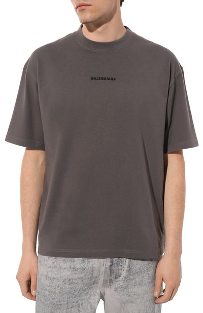 Хлопковая футболка BALENCIAGA, арт. 612966 TNVG9, фото 3