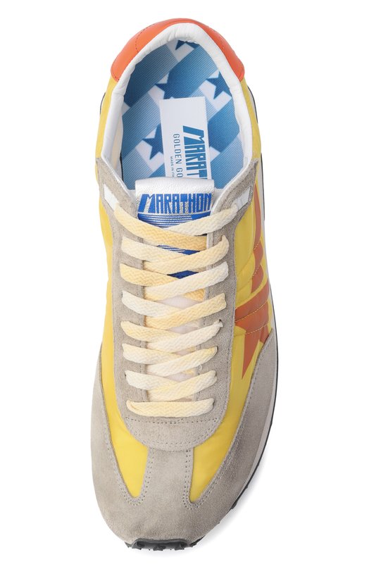 Комбинированные кроссовки Marathon Golden Goose Deluxe Brand GMF00683.F005462 Жёлтый  GMF00683.F005462 Фото 5