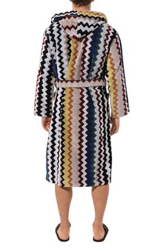 Мужской хлопковый халат MISSONI разноцветного цвета, арт. 1C3AC99762/156 | Фото 4 (Рукава: Длинные; Кросс-КТ: домашняя одежда; Материал сплава: Проставлено; Материал внешний: Хлопок; Длина (верхняя одежда): Длинные; Драгоценные камни: Проставлено)