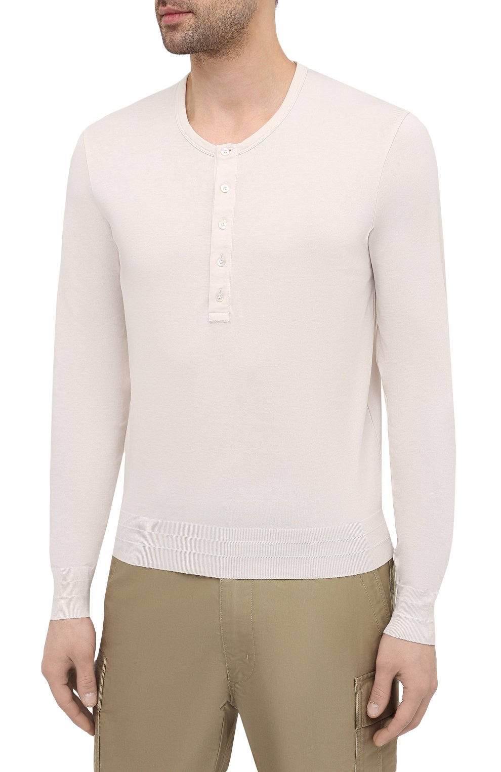 Лонгслив TOM FORD бежевого цвета по цене 41950 руб., арт. BW267/TFJ987, фото 3 Лонгслив TOM FORD, арт. BW267/TFJ987, фото 3