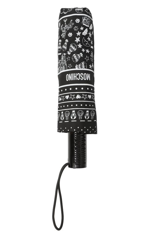 Складной зонт Moschino 8984-0PENCL0SEA Чёрно-белый  8984-0PENCL0SEA Фото 6