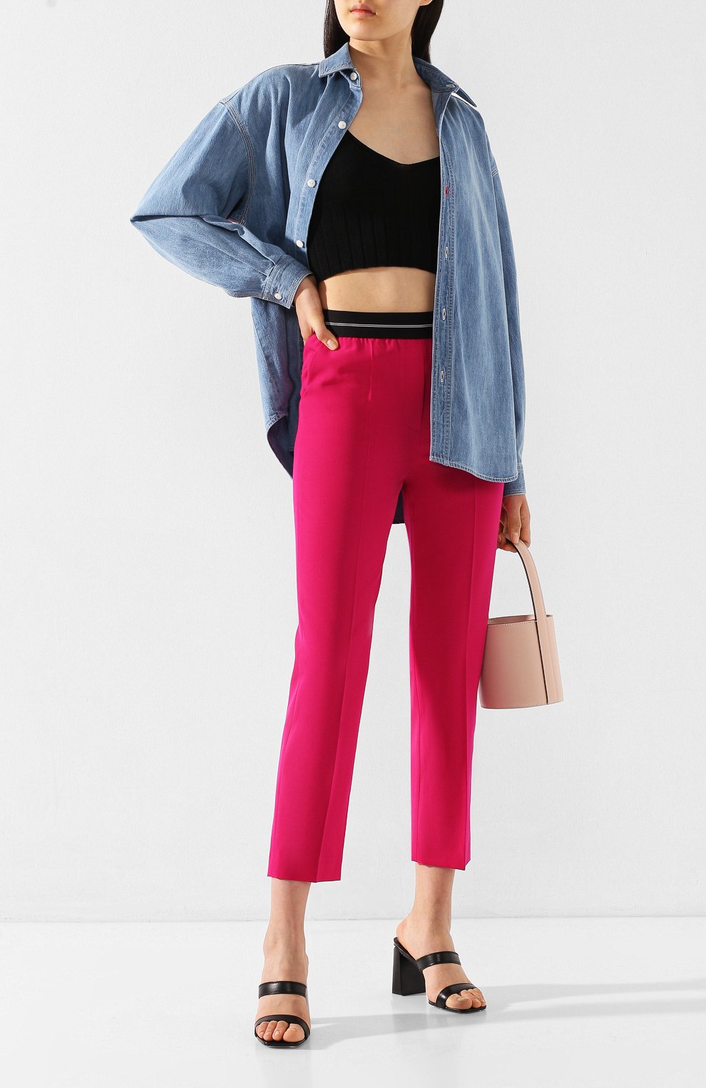 Брюки MSGM фуксия цвета по цене 31200 руб., арт. 2842MDP104 207309, фото 2 Брюки MSGM, арт. 2842MDP104 207309, фото 2
