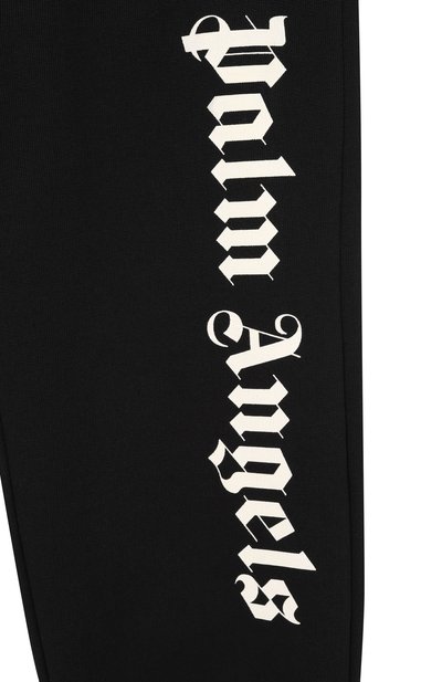 Хлопковые джоггеры PALM ANGELS черного цвета по цене 15950 руб., арт. PBCH008S26FLE001, фото 3 Хлопковые джоггеры PALM ANGELS, арт. PBCH008S26FLE001, фото 3