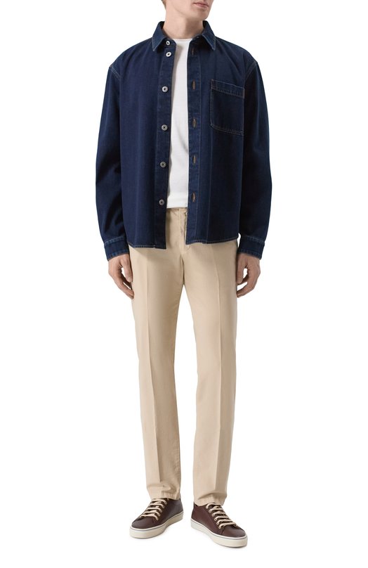 Хлопковые брюки Loro Piana FAE8346 Бежевый  FAE8346 Фото 2