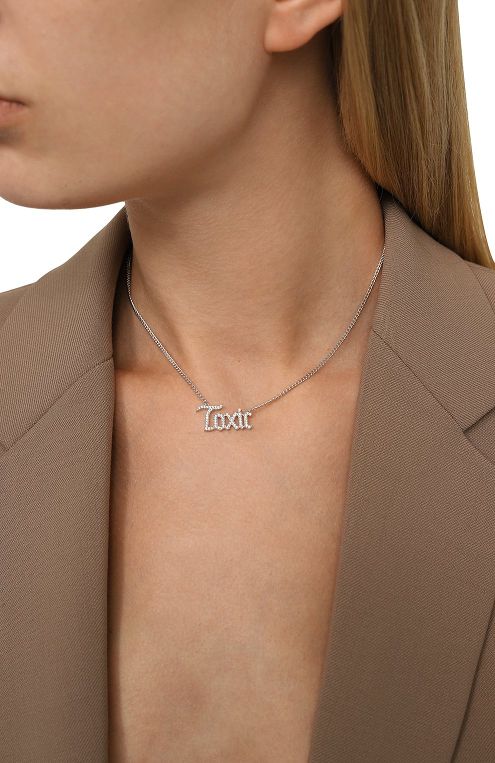 Колье toxic с надписью из фианитов LEVASHOVAELAGINA, арт. toxic/n, фото 2