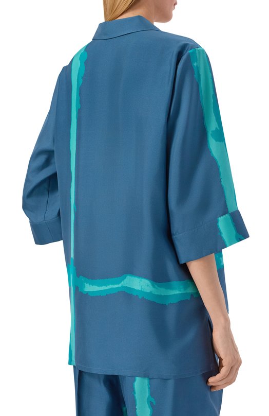 Шелковая блузка Kiton D51411K0999G02 Синий  D51411K0999G02 Фото 4