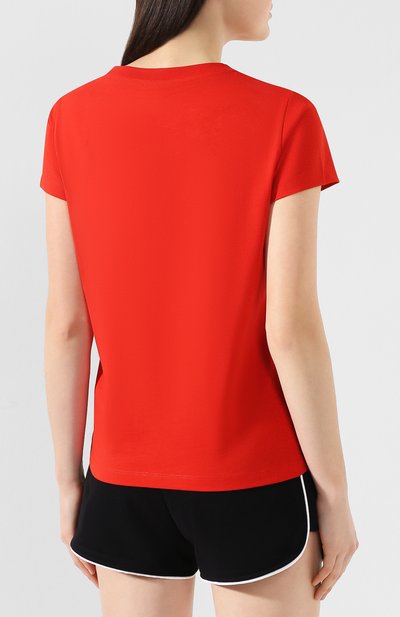 Хлопковая футболка KENZO красного цвета по цене 8700 руб., арт. 2TS790987, фото 4 Хлопковая футболка KENZO, арт. 2TS790987, фото 4