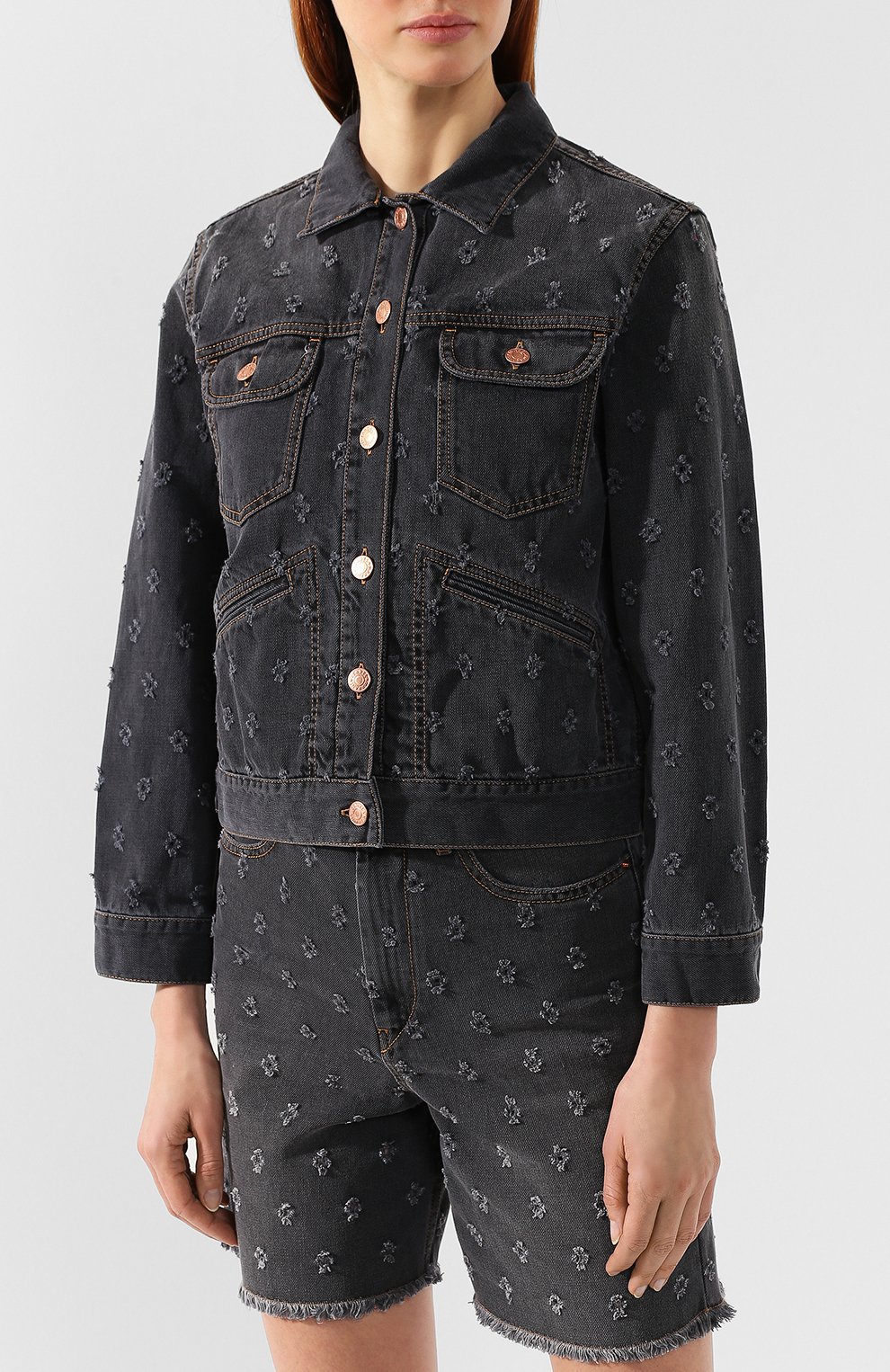Джинсовая куртка ISABEL MARANT ETOILE черного цвета по цене 34100 руб., арт. VE0908-19P012E/L0FTY, фото 3 Джинсовая куртка ISABEL MARANT ETOILE, арт. VE0908-19P012E/L0FTY, фото 3