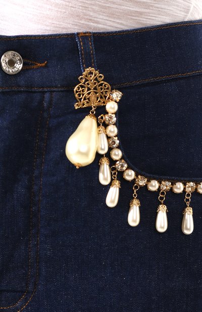 Джинсы DOLCE & GABBANA темно-синего цвета по цене 240000 руб., арт. FTBPFZ/G900C, фото 5 Джинсы DOLCE & GABBANA, арт. FTBPFZ/G900C, фото 5