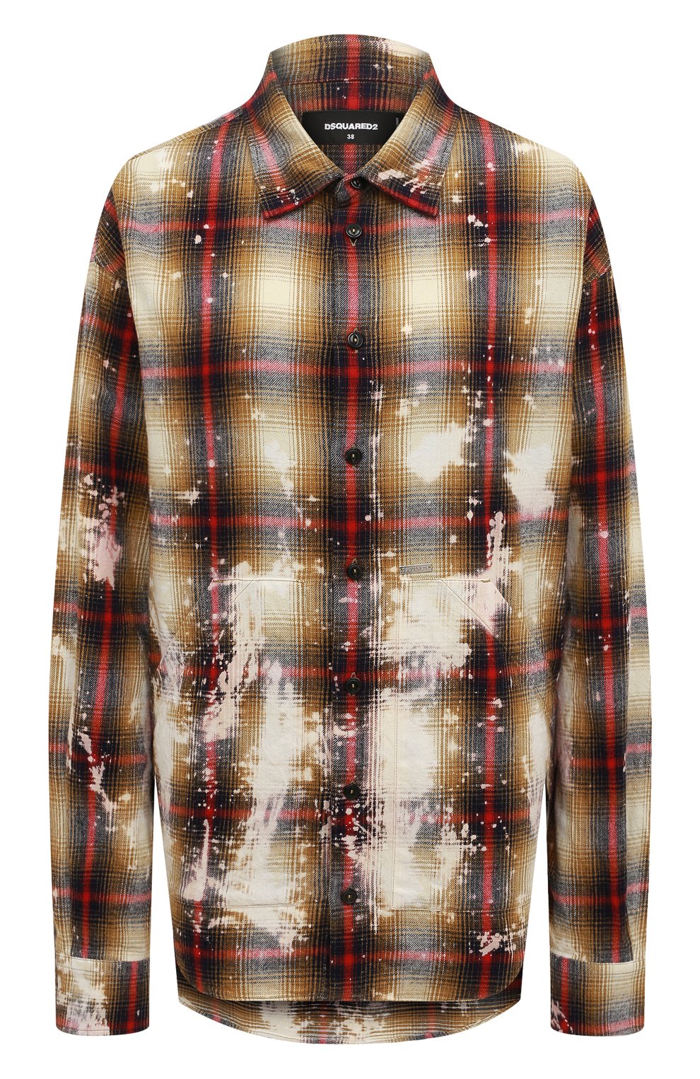 Хлопковая рубашка DSQUARED2 разноцветного цвета по цене 55900 руб., арт. S75DL0817/S52230, фото 1 Хлопковая рубашка DSQUARED2, арт. S75DL0817/S52230, фото 1