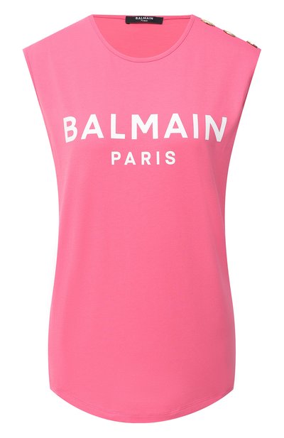 Женский хлопковый топ BALMAIN, арт. VF11000/B001