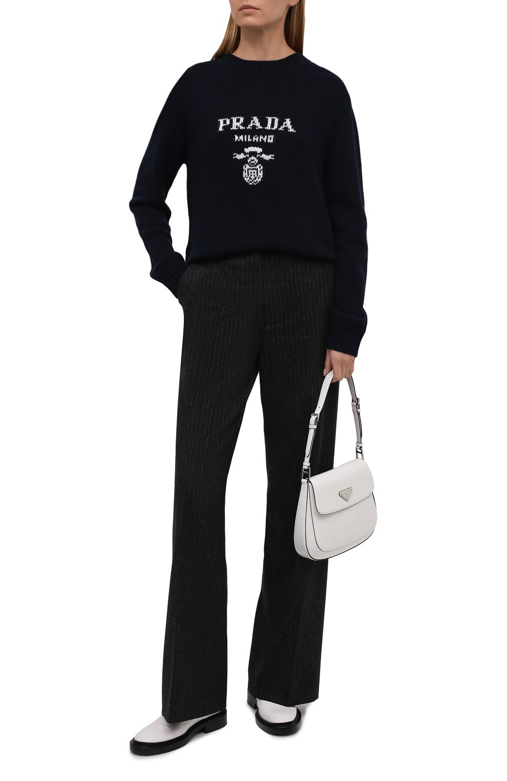 Свитер из шерсти и кашемира PRADA, арт. P24G1V-1YMW-F0008-211, фото 2