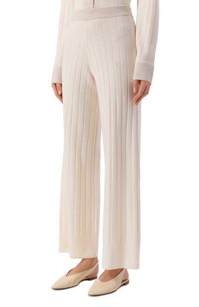 Шерстяные брюки YUZEFI, арт. R0WAN-TUCK STITCH TR0USERS/KNIT, фото 3