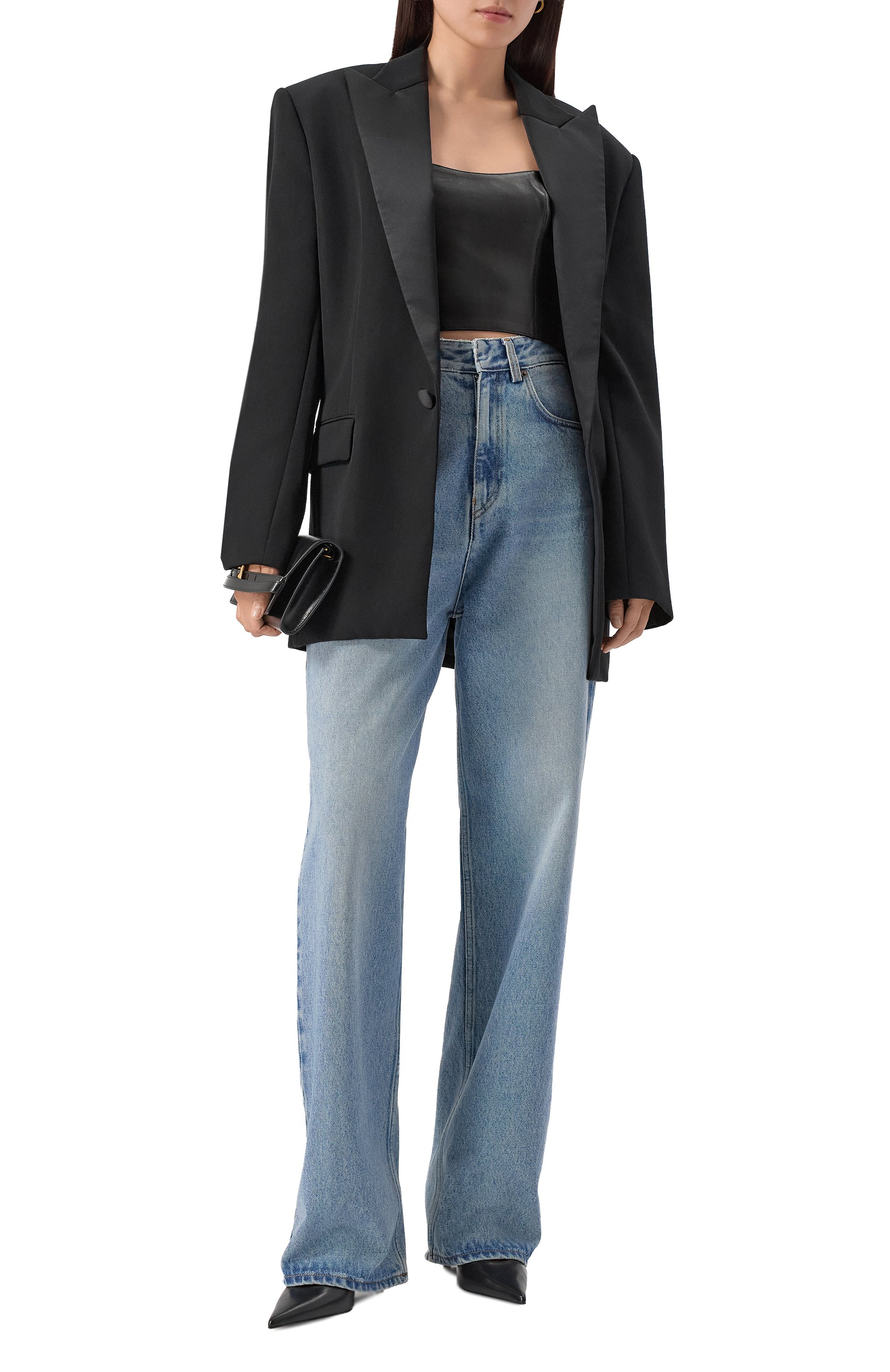 Кожаный топ BALMAIN, арт. CF1AA285/LC62, фото 2