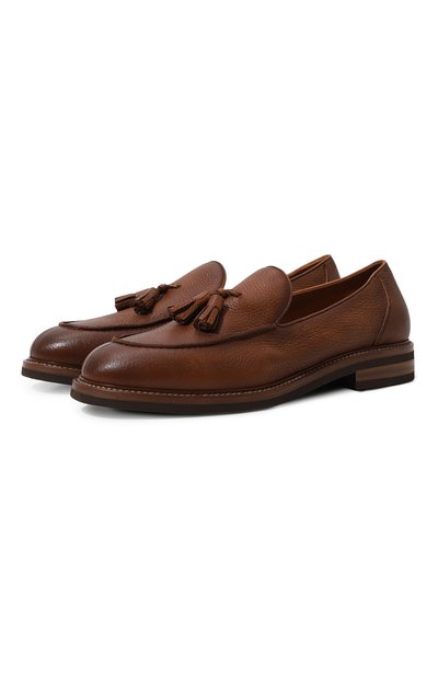 Мужские кожаные лоферы BRUNELLO CUCINELLI, арт. MZUCSLK772