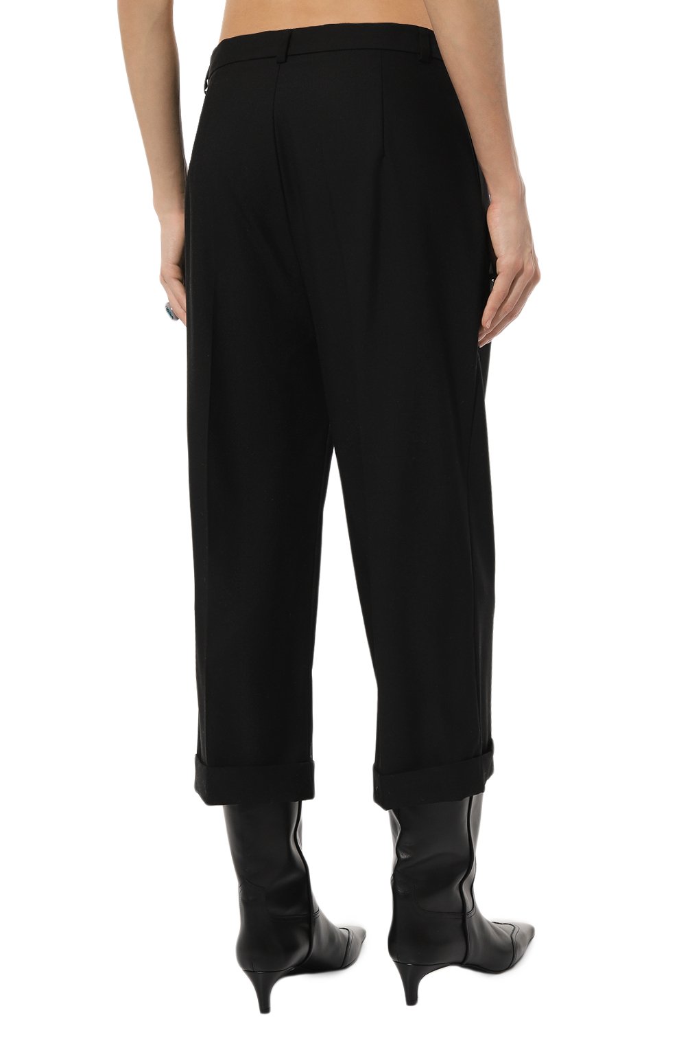 Шерстяные кюлоты PERVERT черного цвета по цене 31500 руб., арт. PE23/PA09/60-08, фото 4 Шерстяные кюлоты PERVERT, арт. PE23/PA09/60-08, фото 4