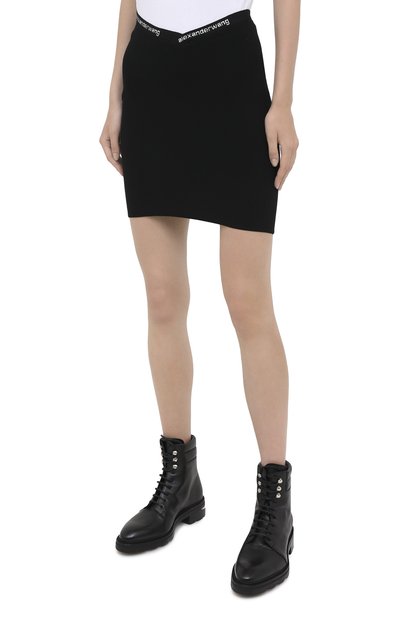 Юбка ALEXANDERWANG.T черного цвета по цене 41800 руб., арт. 4KC2205040, фото 3 Юбка ALEXANDERWANG.T, арт. 4KC2205040, фото 3