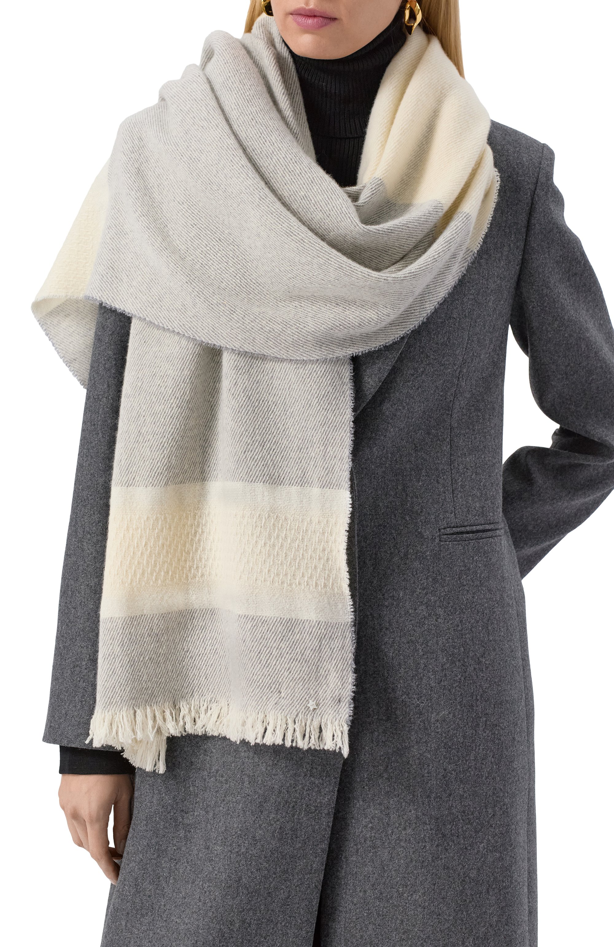 Шарф из шерсти и кашемира LORENA ANTONIAZZI, арт. SP14A/9586, фото 2